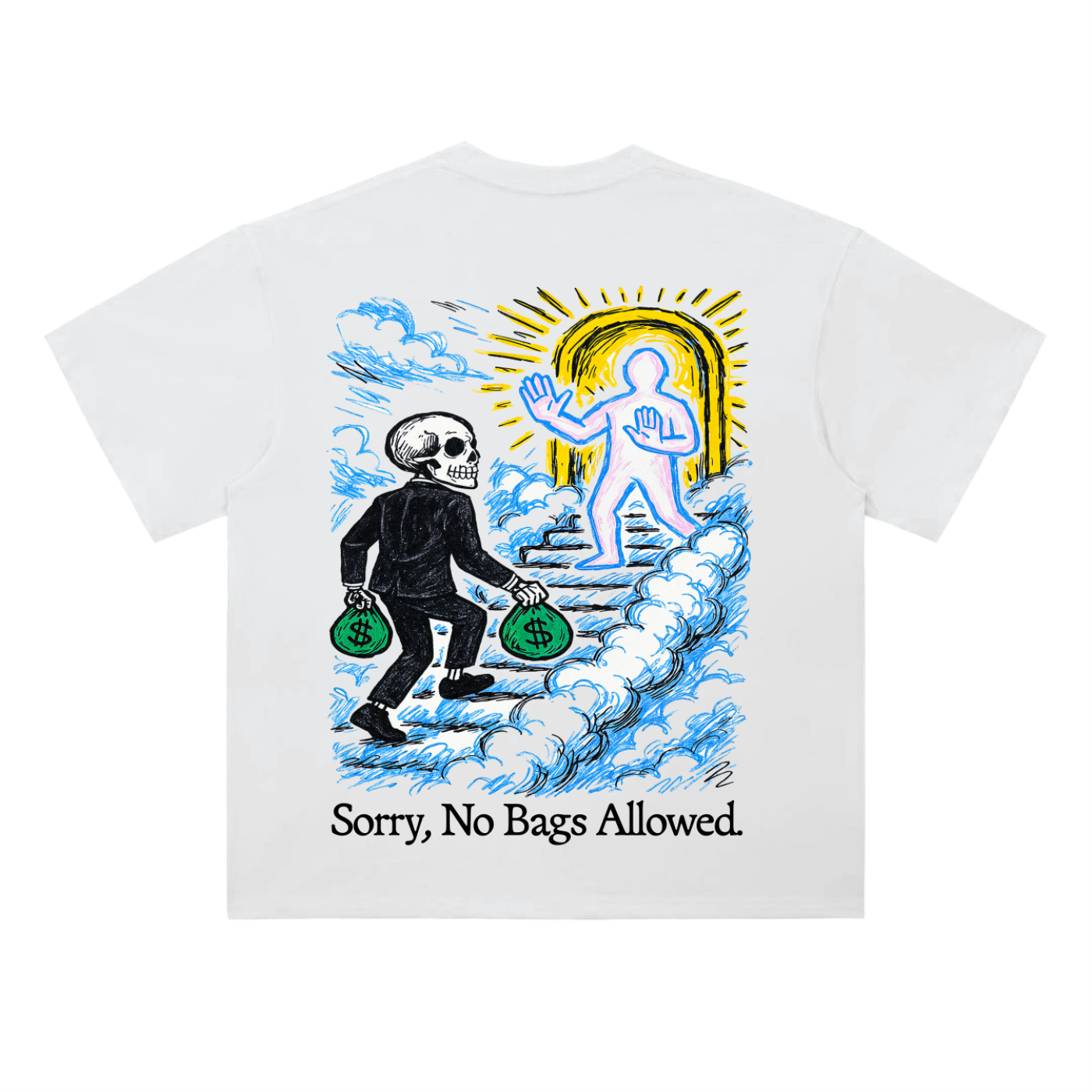 SORRY, NO BAGS ALLOWED